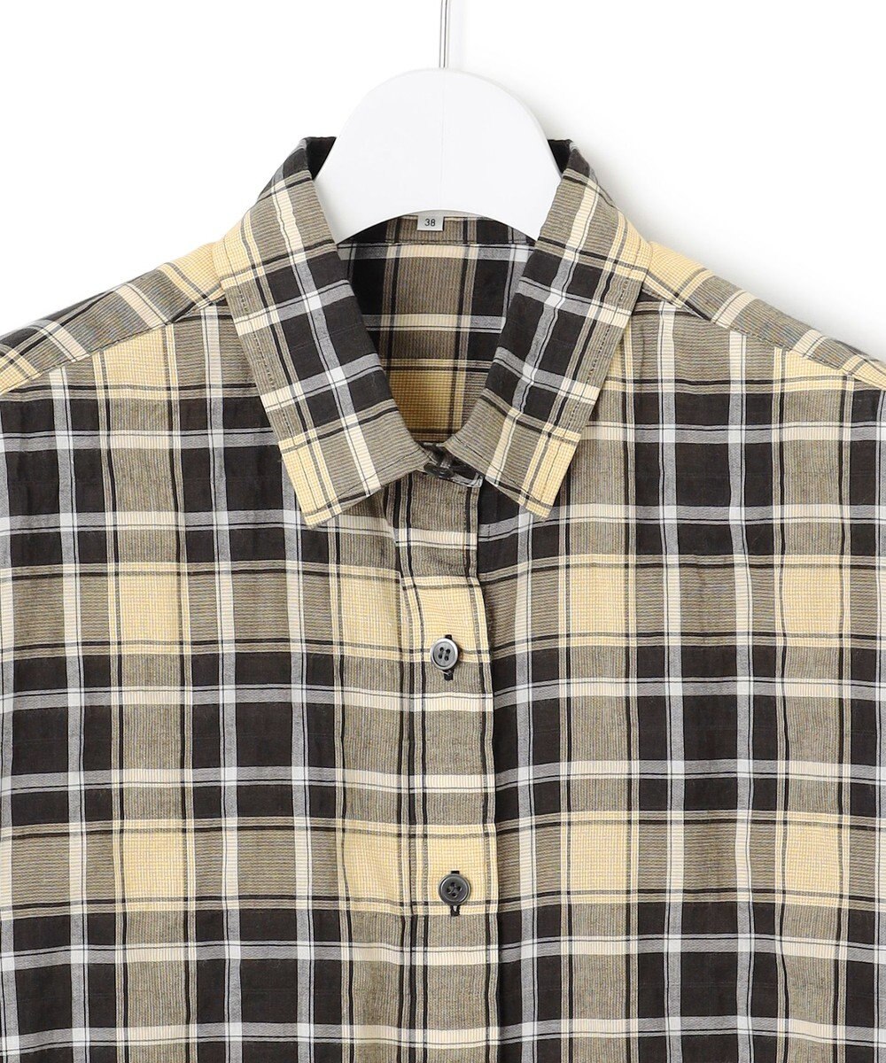 23区 【WEB限定】シャーリング チェック シャツ 