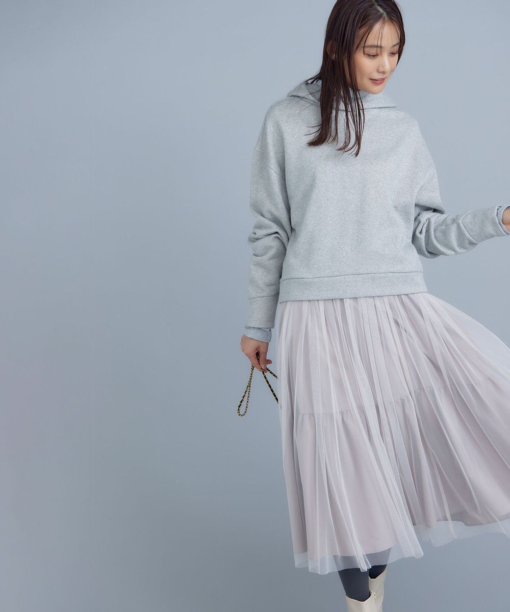 組曲 L 【WEB限定】シャイニーラメパーカー 