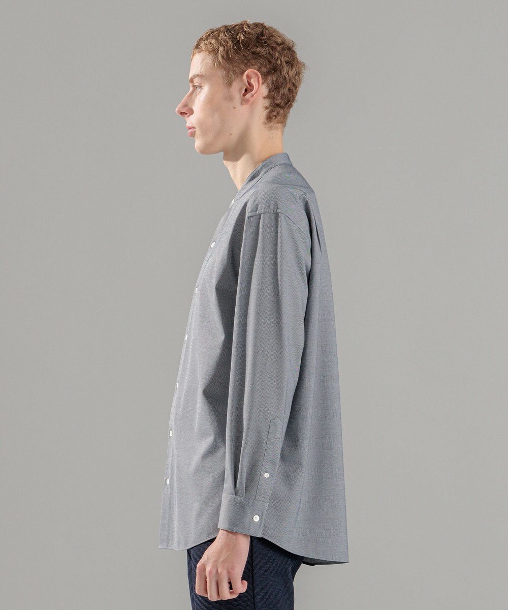 JOSEPH HOMME ハイゲージコットンジャージー 　バンドカラーシャツ 