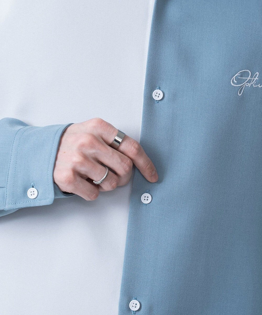 WEGO 【しわになりにくい】ドライポリカラーブロックシャツ（LS） 