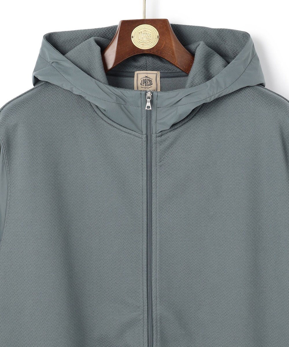 J.PRESS MEN お出かけシーンにも最適【J.PRESS PREMIUM JERSEY】ジャガードリンクス コンビパーカー 