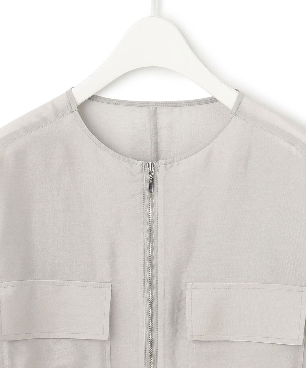 ICB リヨセルナイロンワッシャー ノーカラーブルゾン 