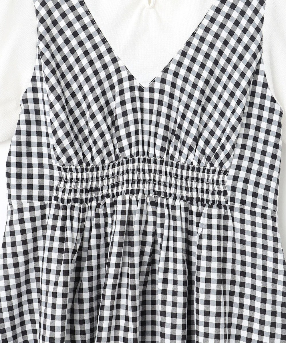 組曲 KIDS 【110-140㎝】ギンガムドッキング ワンピース 