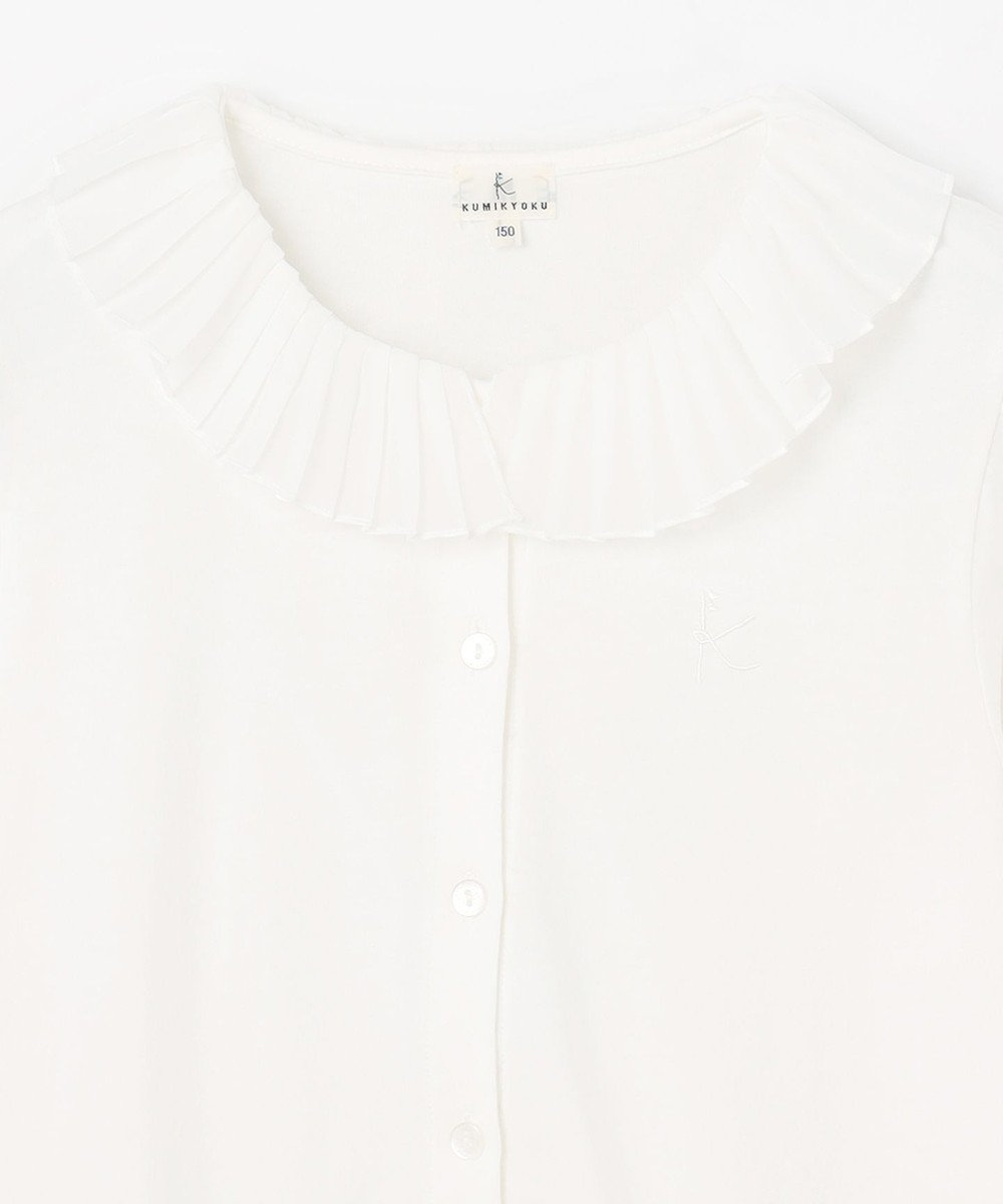組曲 KIDS 【150-160㎝】プリーツカラー ブラウス 