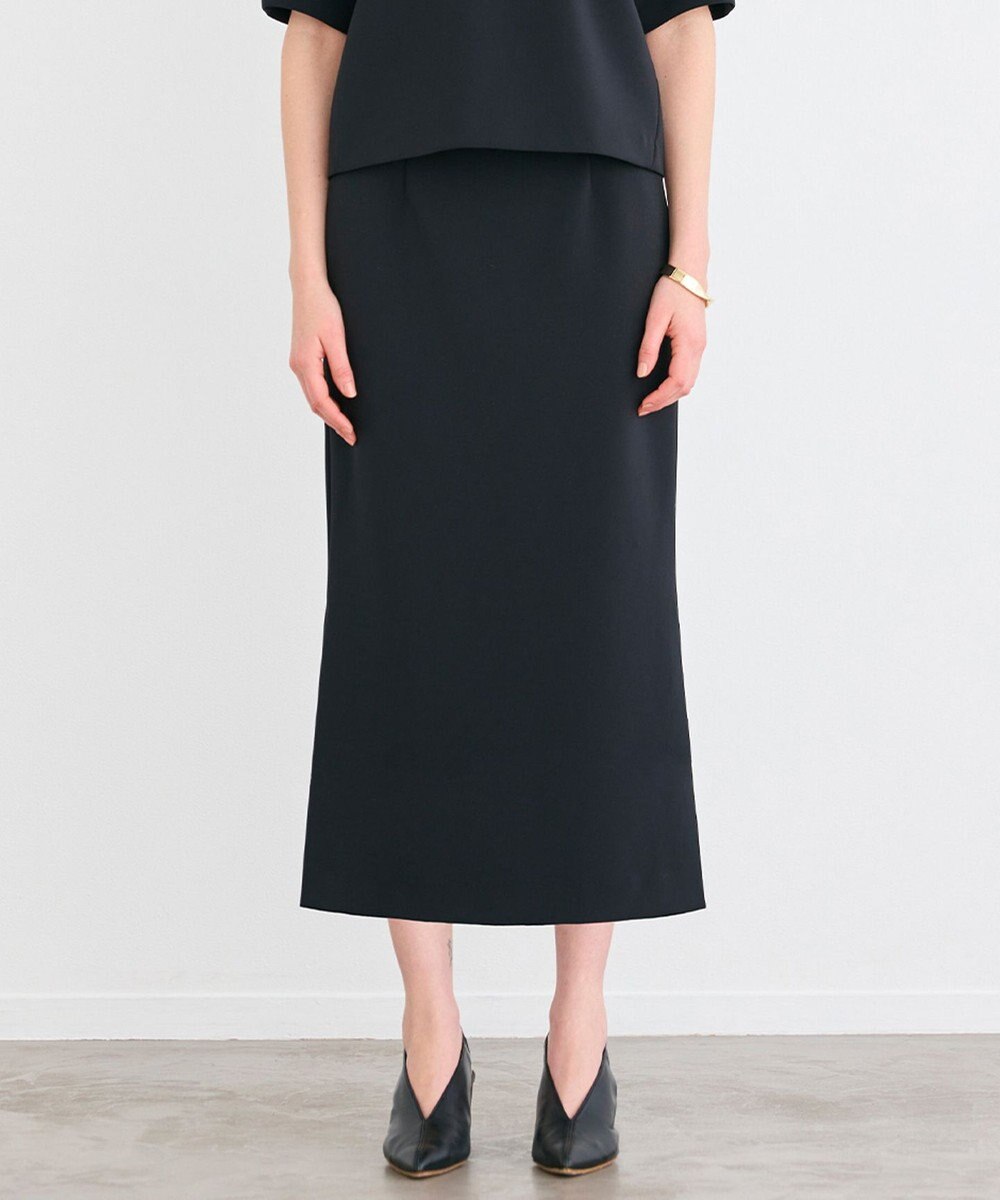 BEIGE， 【洗える】ALTHEA / ダンボールジャージーハイウエストIラインスカート 