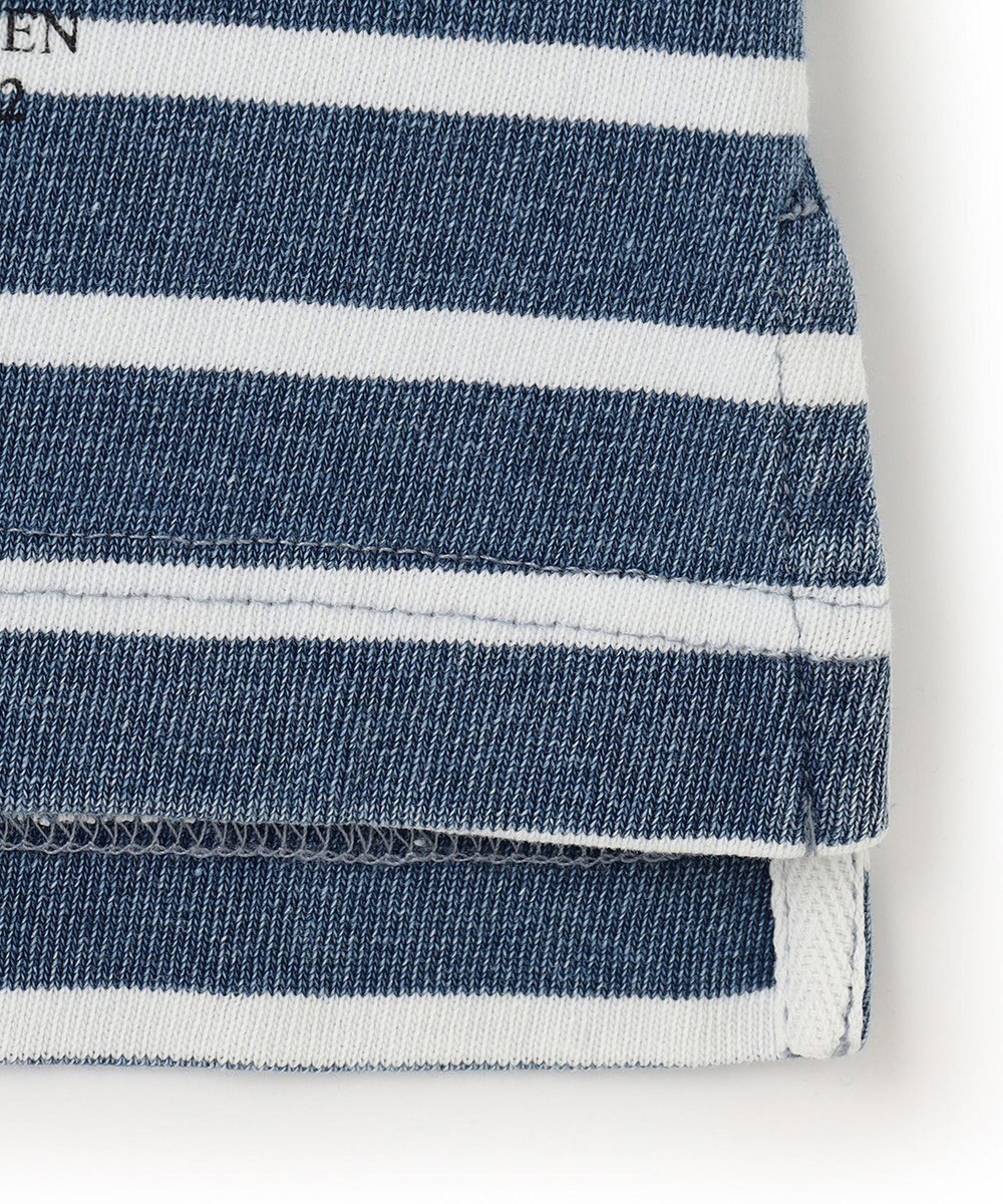 J.PRESS YORK STREET 【UNISEX】インディゴボーダーロングTシャツ 