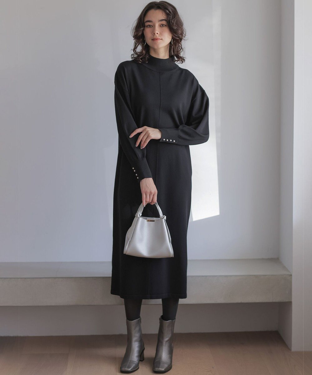 組曲 【WEB限定】スムースストレッチニット ワンピース 