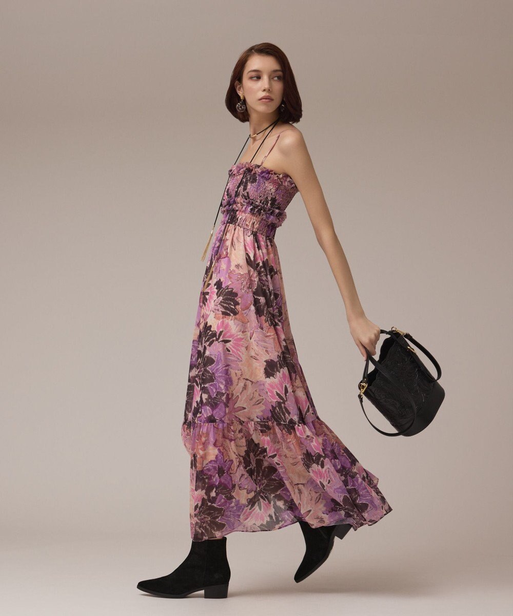 GRACE CONTINENTAL タイダイリーフプリントワンピース 