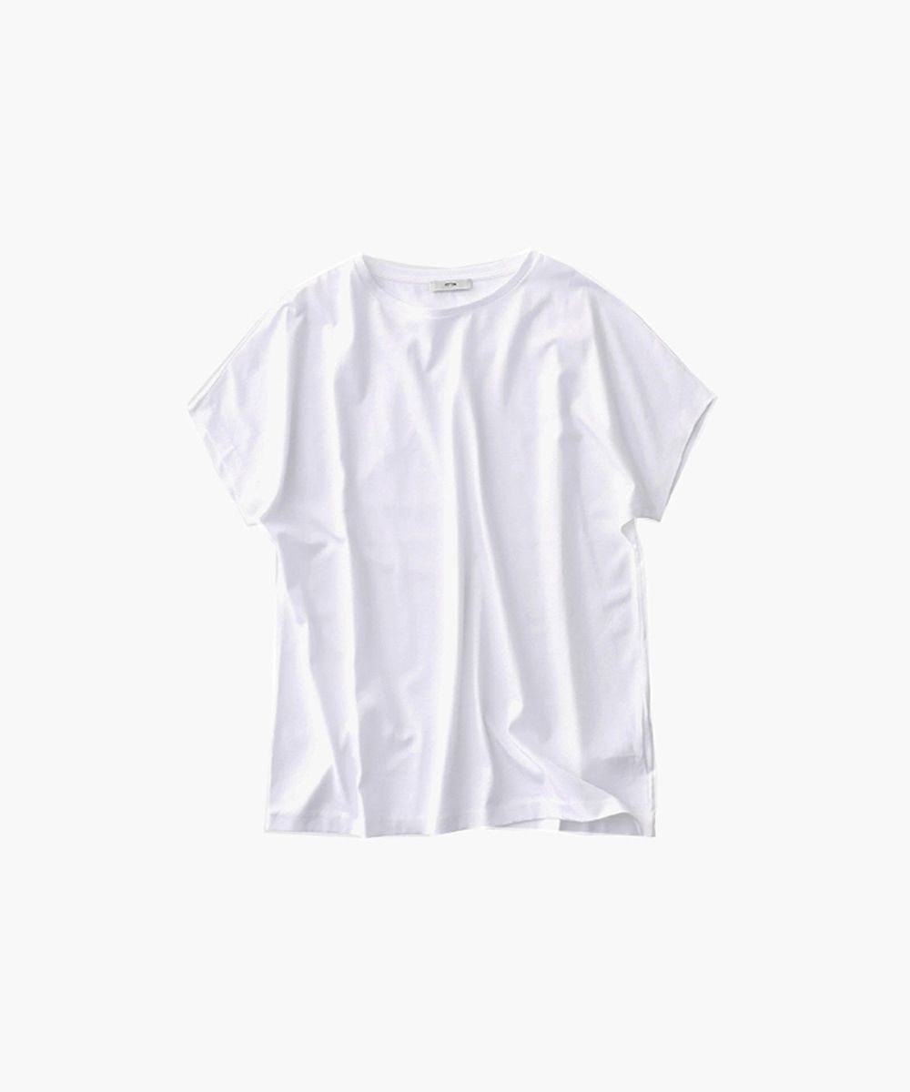 ATON 白 キャップスリーブTシャツ  未使用新品