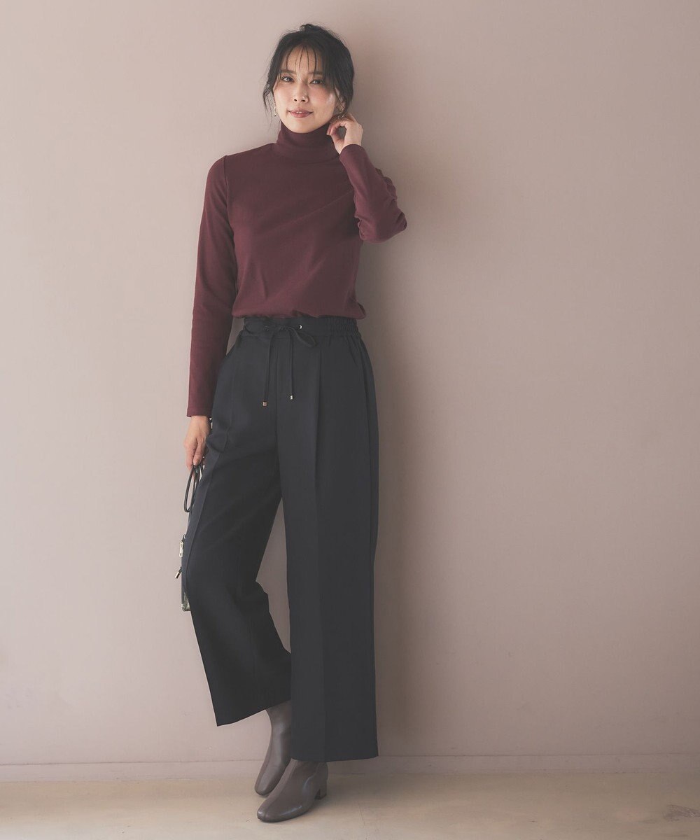 ANY 【洗濯機可】ソフトタッチリブタートルネック 