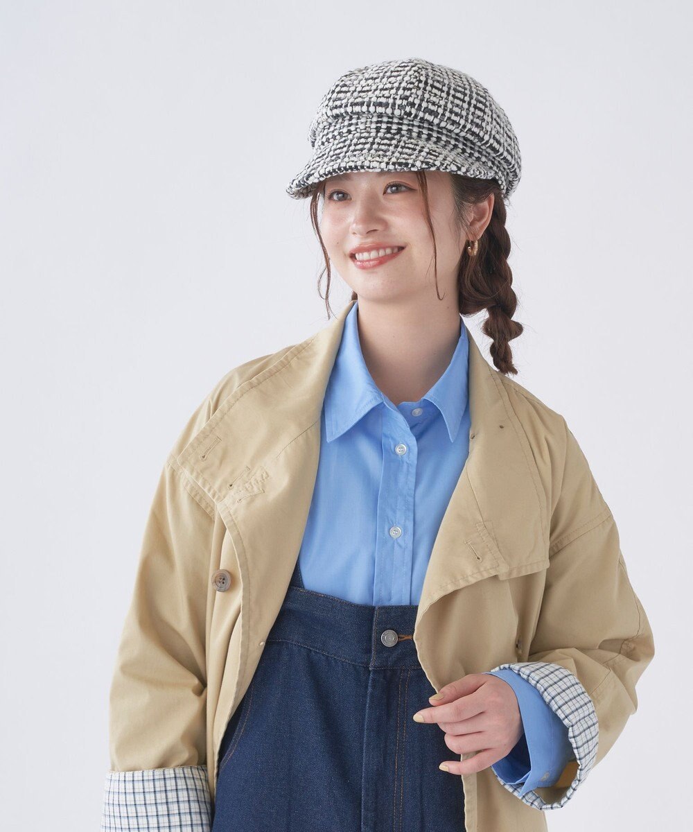 MOONBAT estaa(エスタ) ざっくりツイード キャスケット  帽子 手洗い可能 サイズ調整可能 