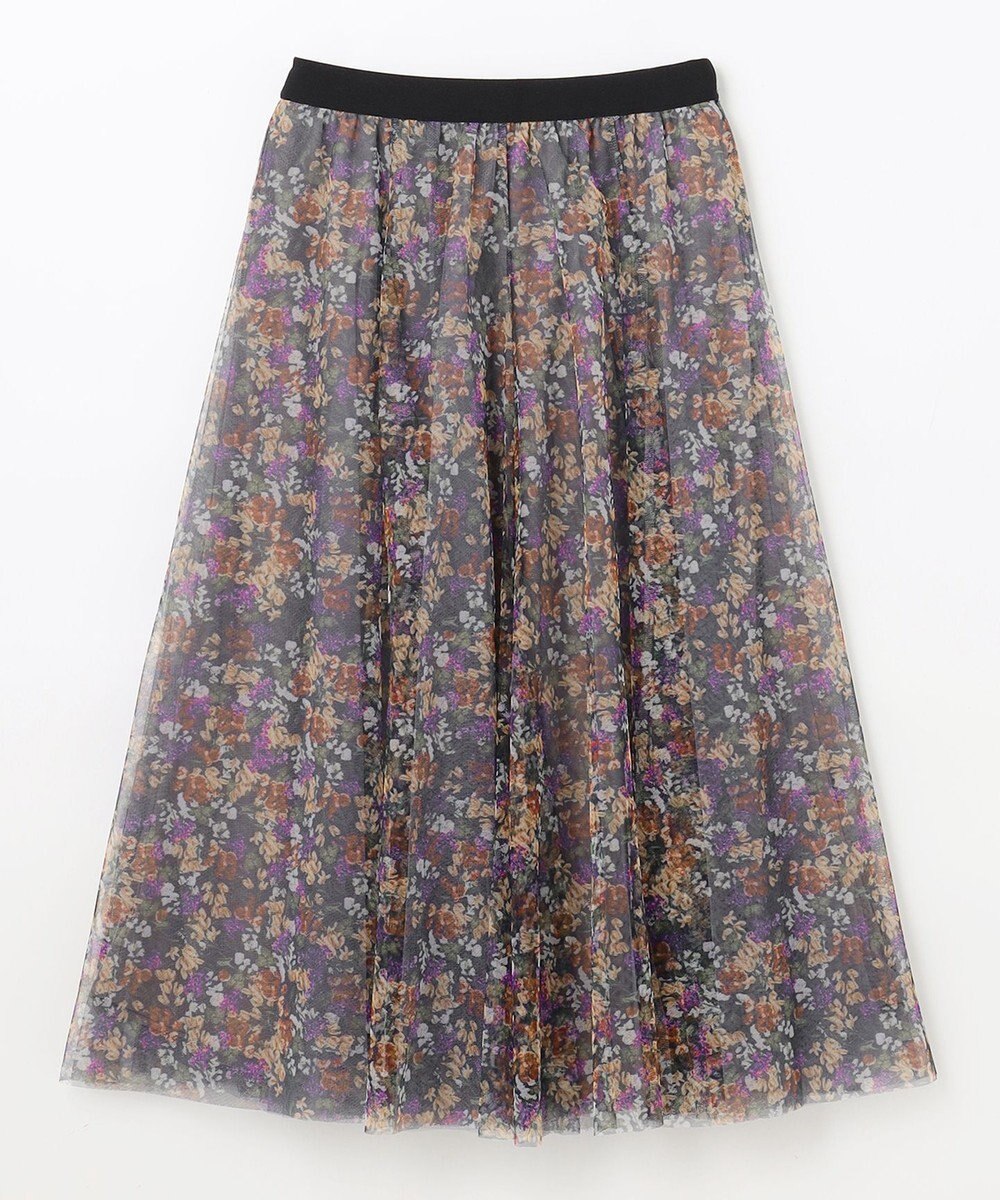 ANY 【ウエストゴム】チュールフレアースカート 