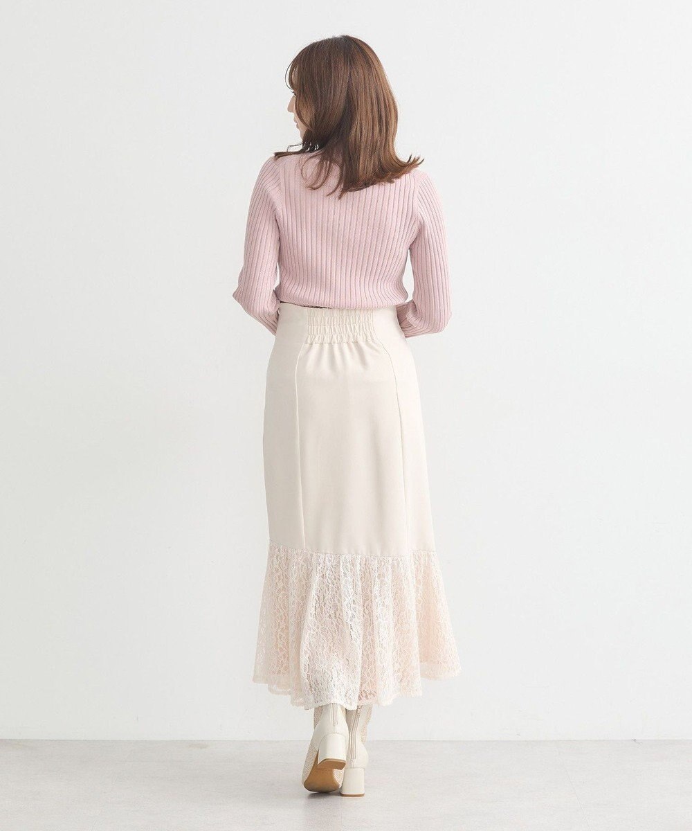 earth music&ecology レースドッキングスカート 