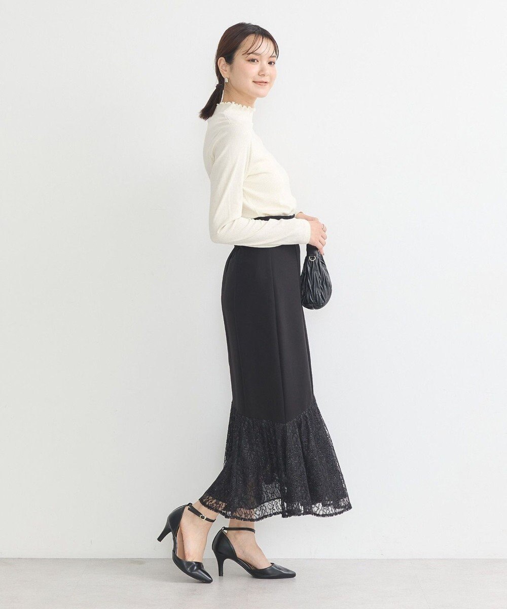 earth music&ecology レースドッキングスカート 