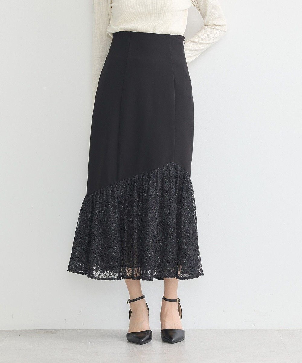 earth music&ecology レースドッキングスカート 