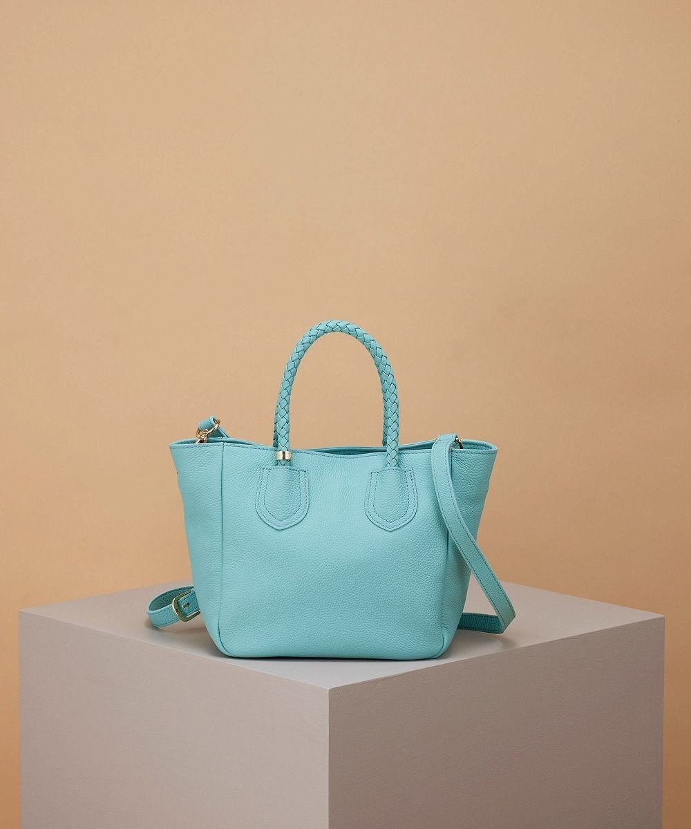 TOPKAPI 【ドラマ着用】【TREASURE TOPKAPI】シュリンクレザー メッシュハンドル ショルダー付き ミニ トート バッグ 