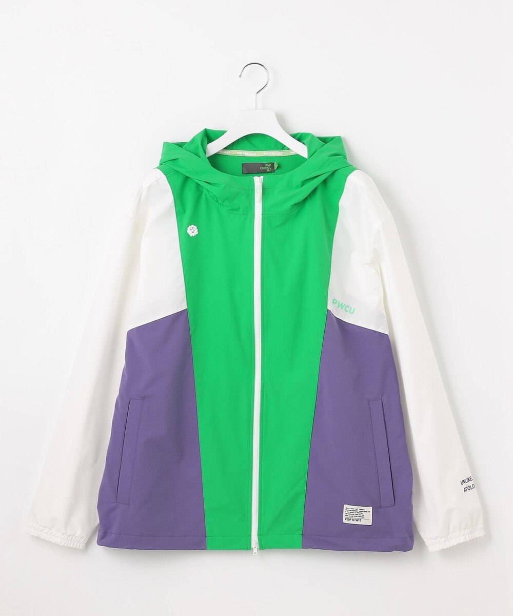 PW CIRCULUS 【撥水加工/ストレッチ】【MEN】カラーブロッキング ブルゾン  ゴルフ 