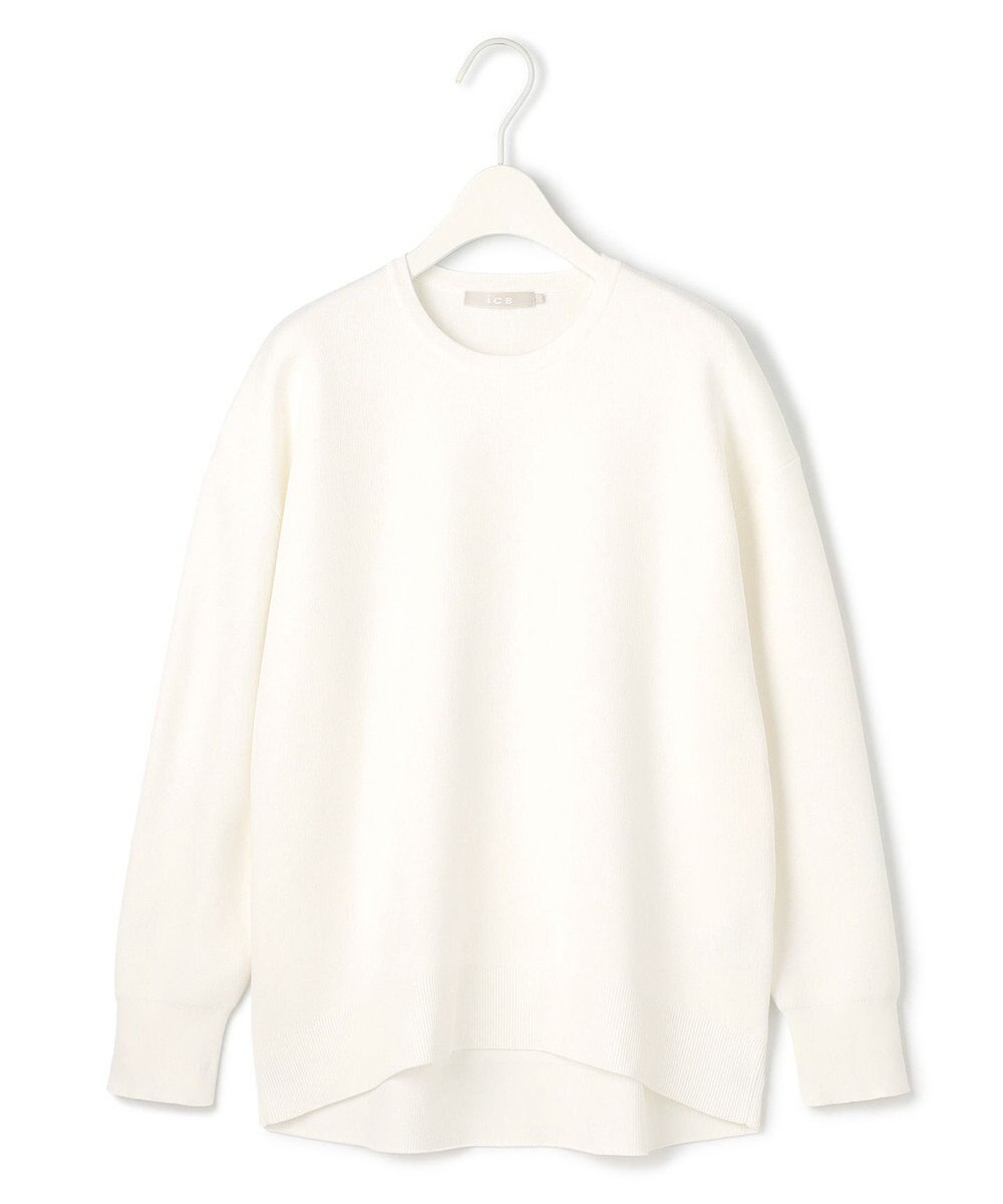 ICB 【WEB限定カラーあり・洗える】コットンポリエステルスムース  ニットプルオーバー 