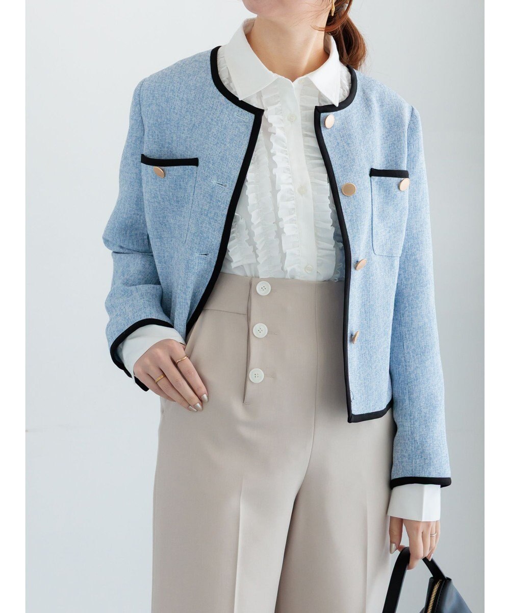 Te chichi ライトツイードバイカラージャケット《2026 spring catalog item》 