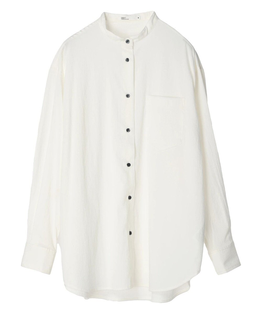 CRAFT STANDARD BOUTIQUE レーヨンデシンバンドカラーシャツ 