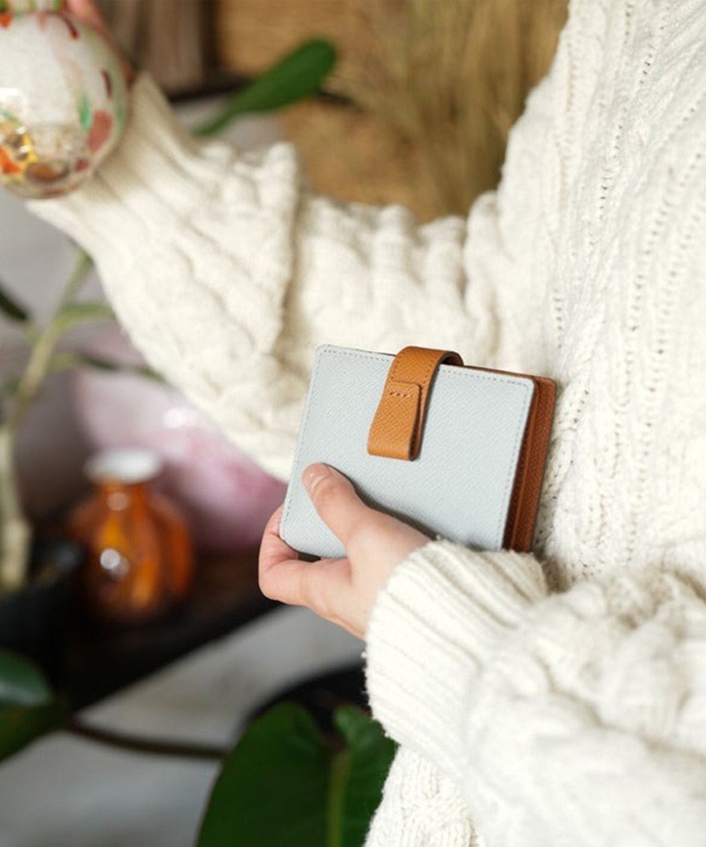 Atelier nuu 日本製 本革 バイカラーnoble 二つ折れウォレット 