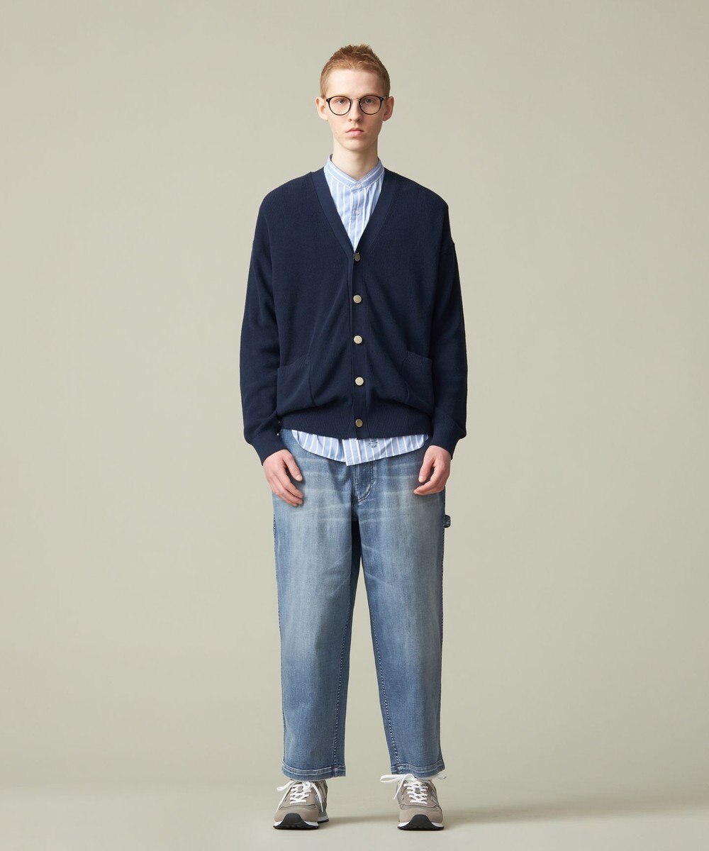 J.PRESS YORK STREET 【UNISEX】Vネックコットン カーディガン 