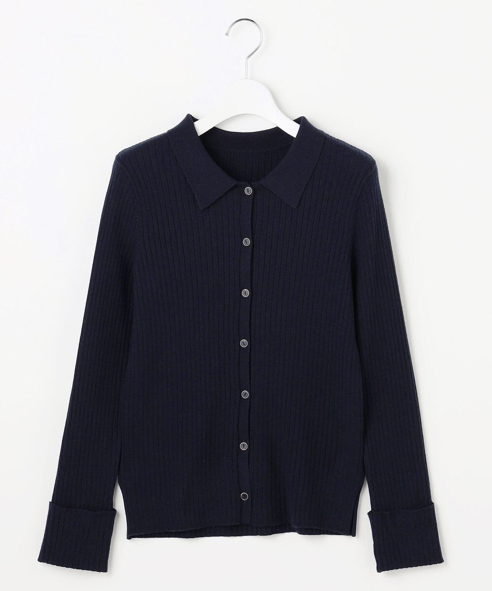 ANY SIS S CICA加工 襟デザイン ニット 