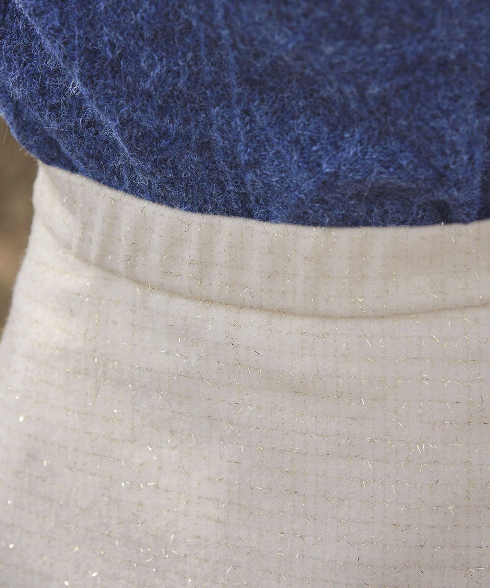 Tiaclasse L 【洗える】ラメツイードAラインフレアスカート 