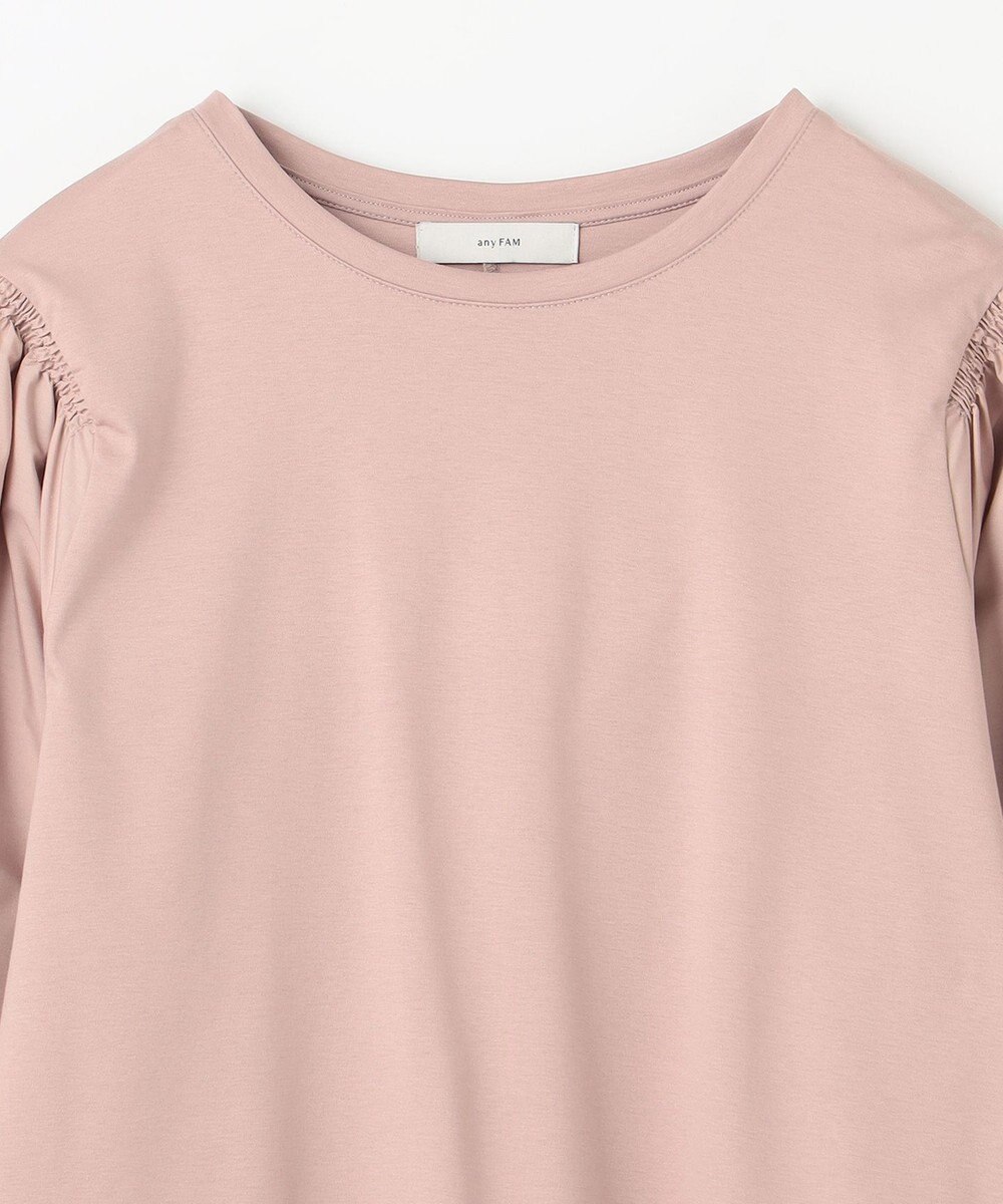 ANY L 【洗濯機可】着映えるシャーリングトップス 