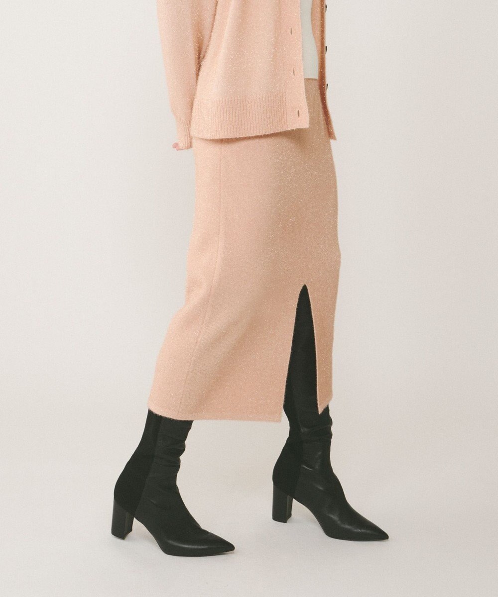 GRACE CONTINENTAL フィルムヤーンニットスカート 