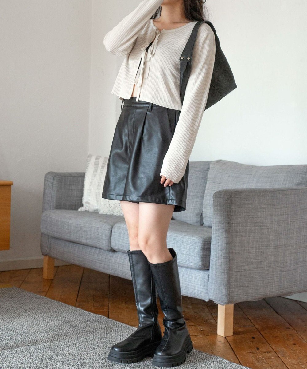 WEGO リボンリブカーディガン 