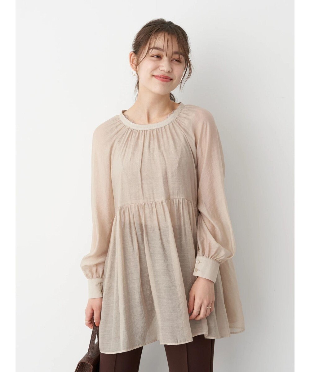 earth music&ecology ３ＷＡＹボリュームチュニック Light Beige