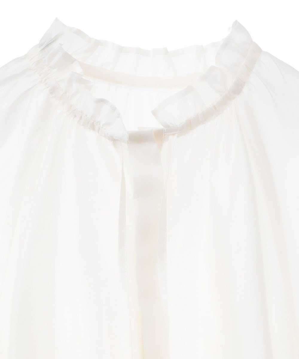 YECCA VECCA バルーンスリーブシアーシャツ 