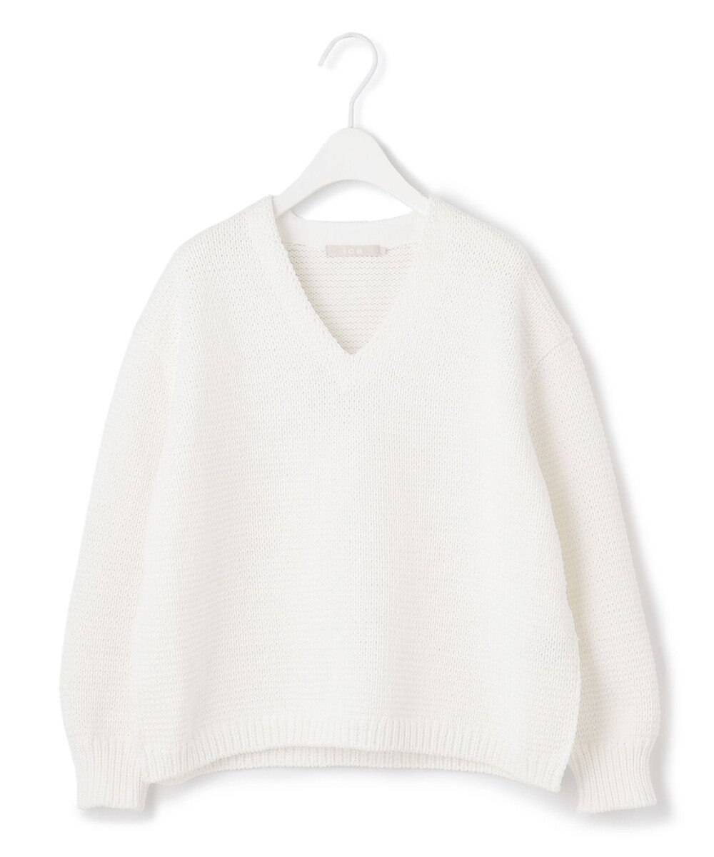 ICB 【洗える】リリヤーンバルキー Vネックニット 