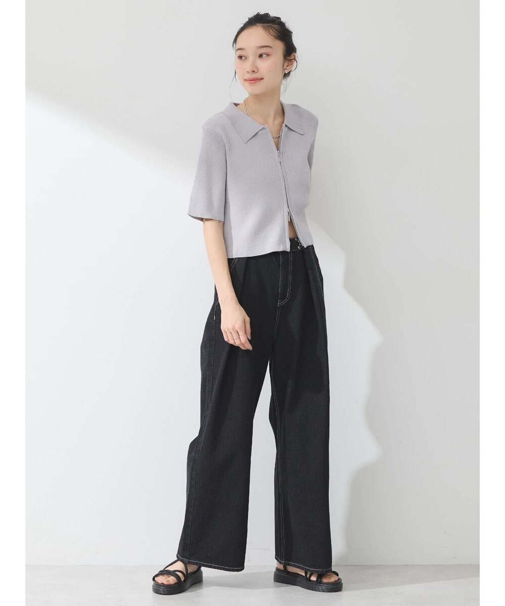 earth music&ecology 衿付きダブルＺＩＰカーディガン 