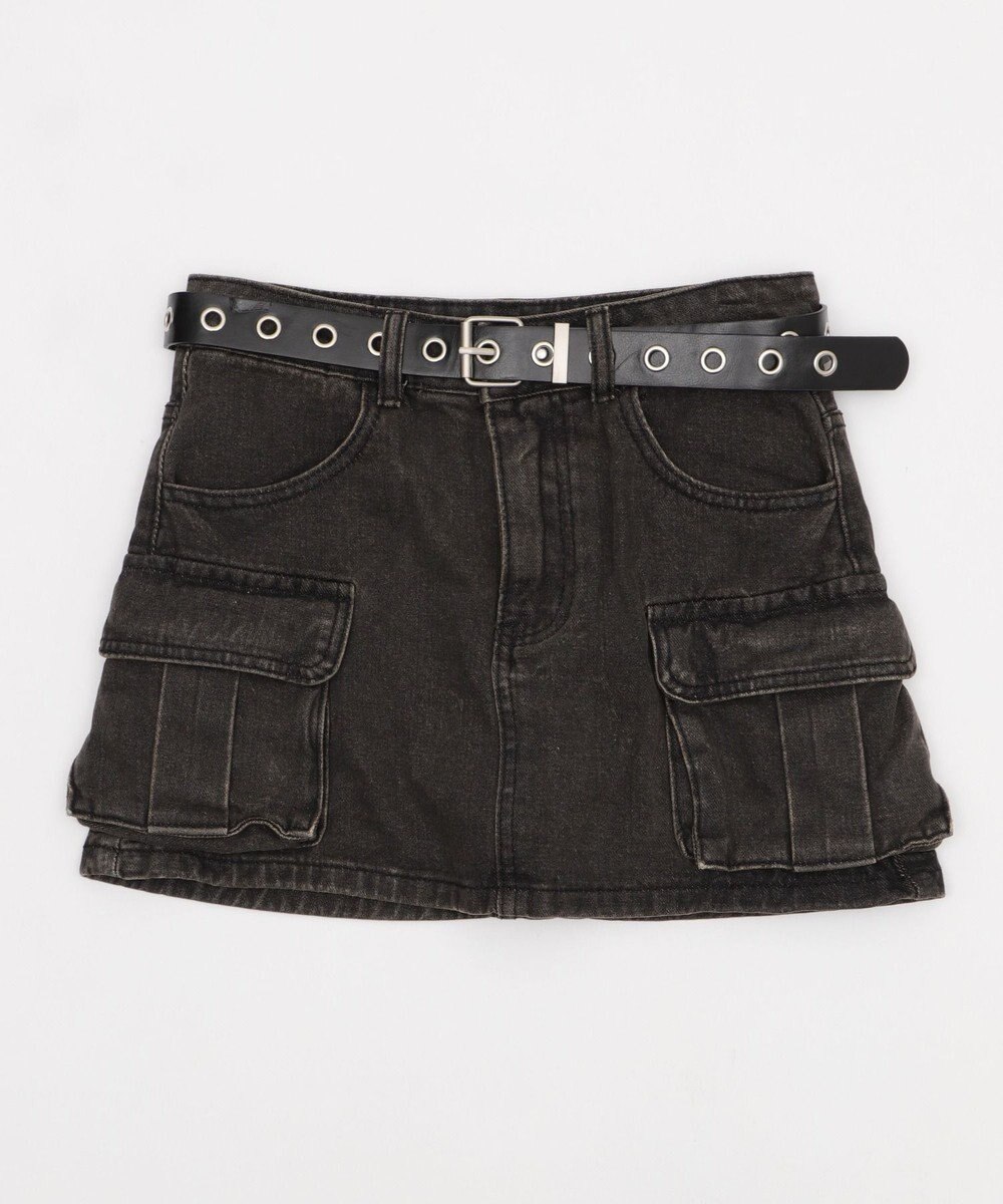 WEGO ハトメベルトカーゴデニムスカパン 