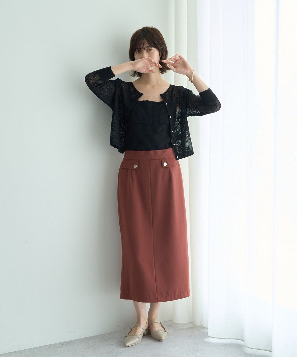 YECCA VECCA 【2点SET】インナーセットレース柄カーディガン 