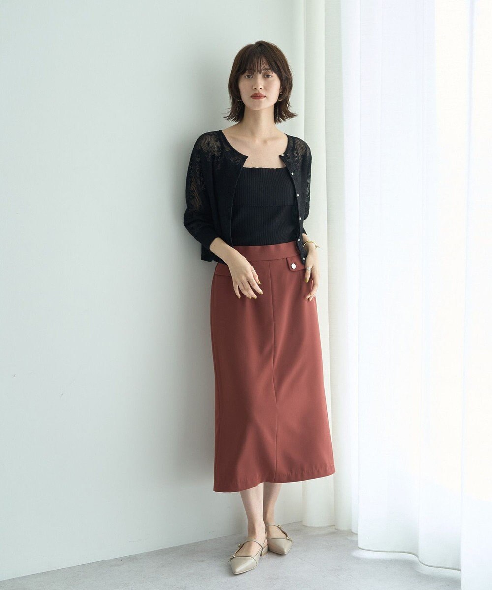 YECCA VECCA 【2点SET】インナーセットレース柄カーディガン 