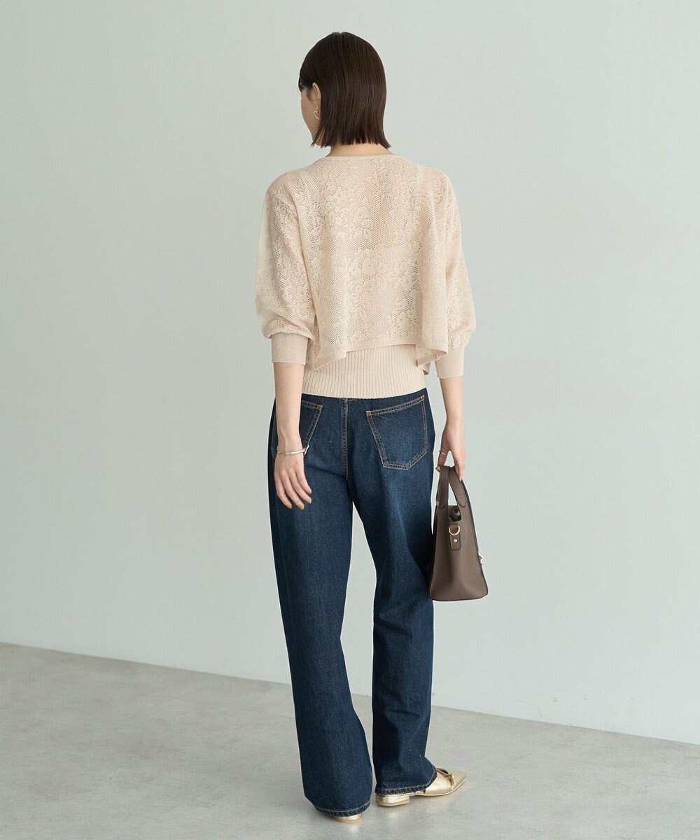 YECCA VECCA 【2点SET】インナーセットレース柄カーディガン 