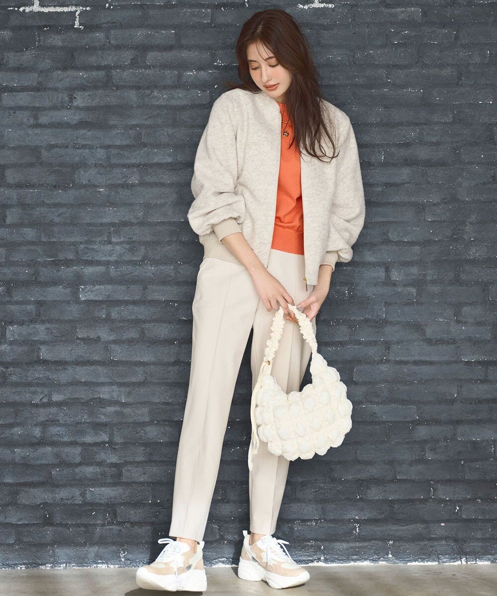 ANY SIS 【CICA加工・選べる9色展開】スリットポイントボトルネック ニット 