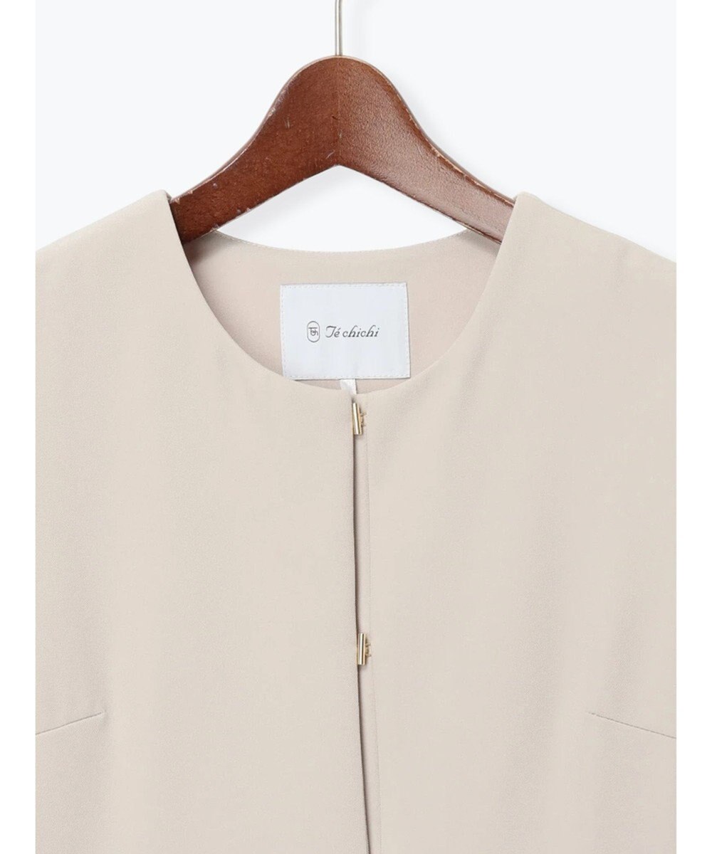 Te chichi 【セレモニーアイテム】サイドプリーツペプラムジレ（セットアップ可） 