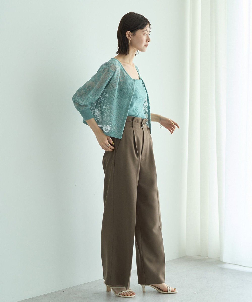 YECCA VECCA 【2点SET】インナーセットレース柄カーディガン 