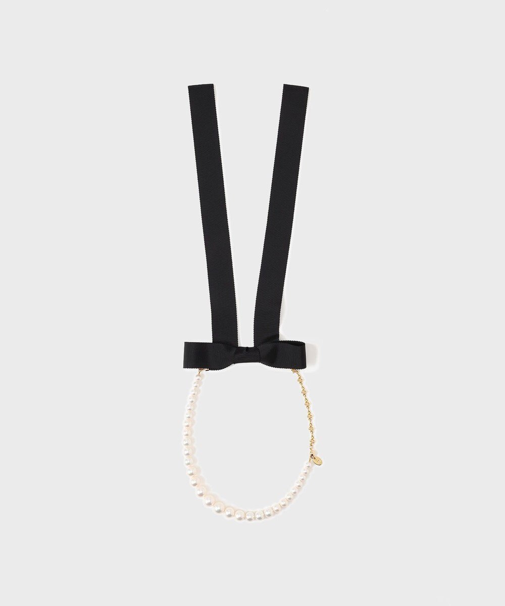 GRACE CONTINENTAL パールリボンネックレス 