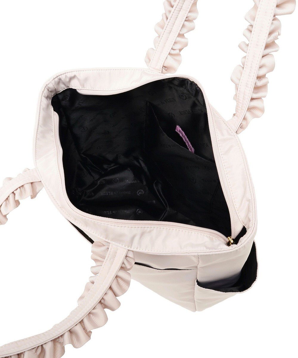 Maison de FLEUR 撥水加工フリルハンドルトートバッグ 