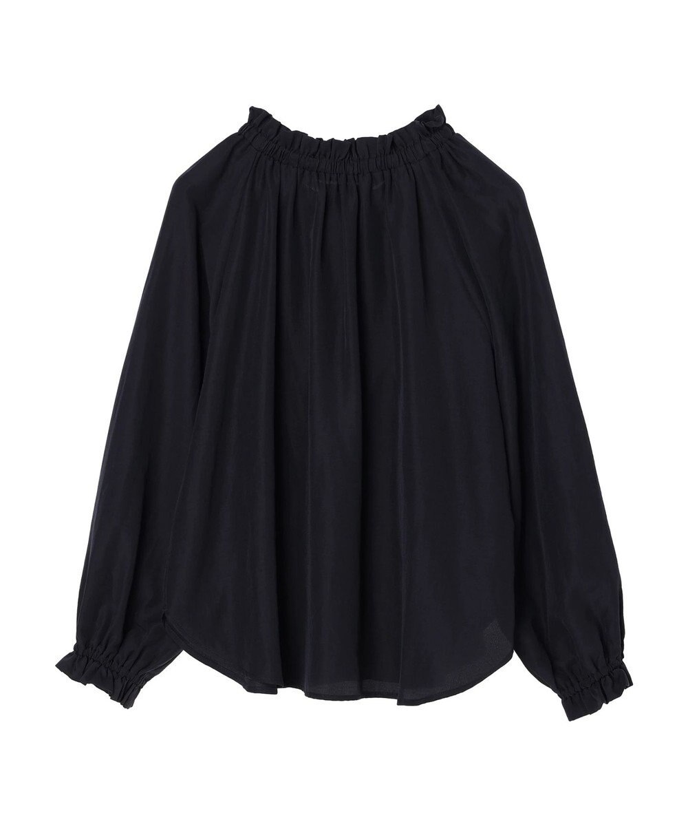 Green Parks スタンドフリルボウタイブラウス 
