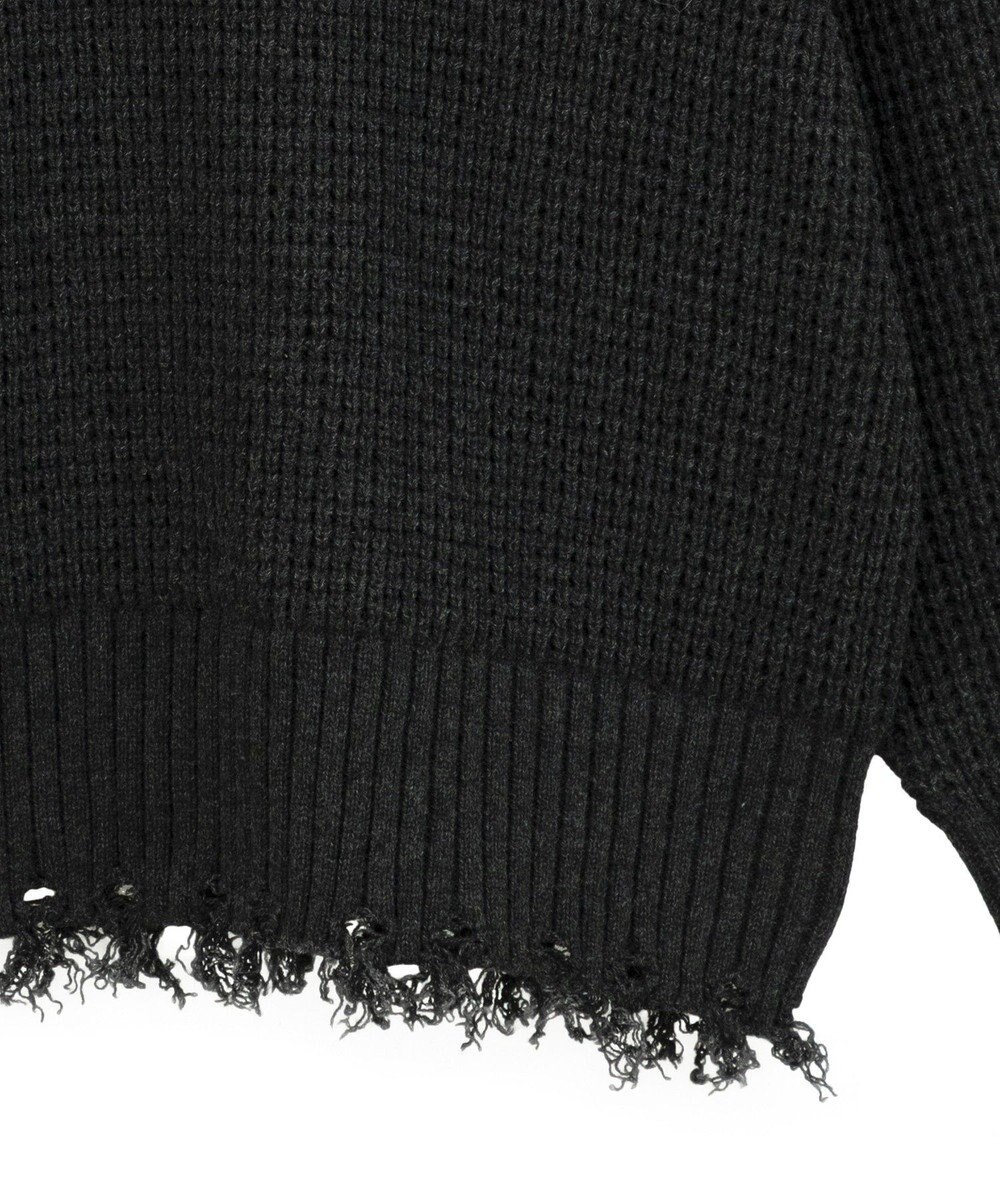 YECCA VECCA ダメージルーズニット 