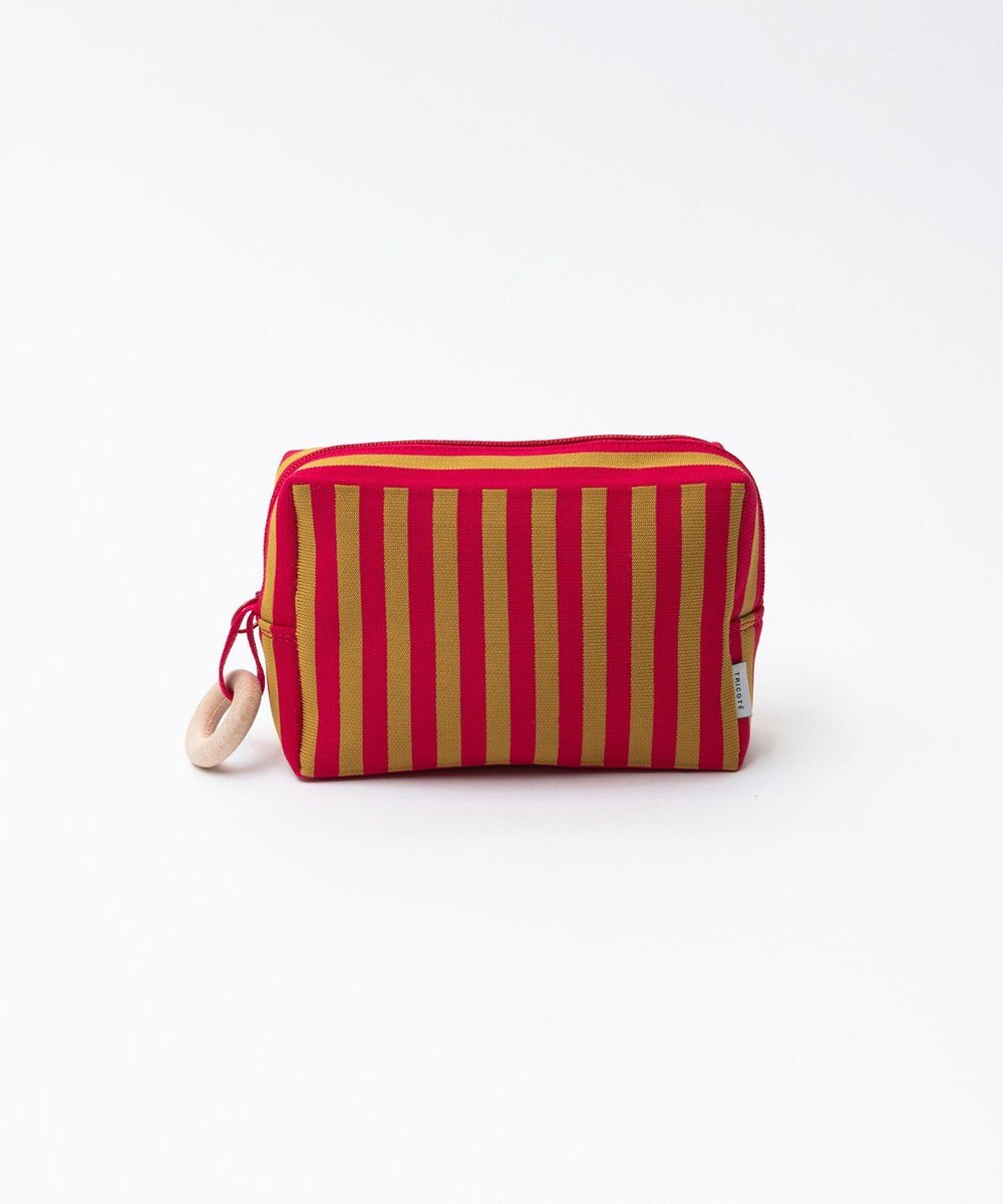 TRICOTE ストライプポーチM 