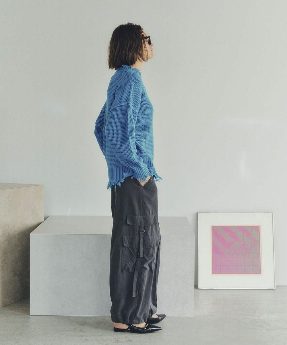 YECCA VECCA ダメージルーズニット 