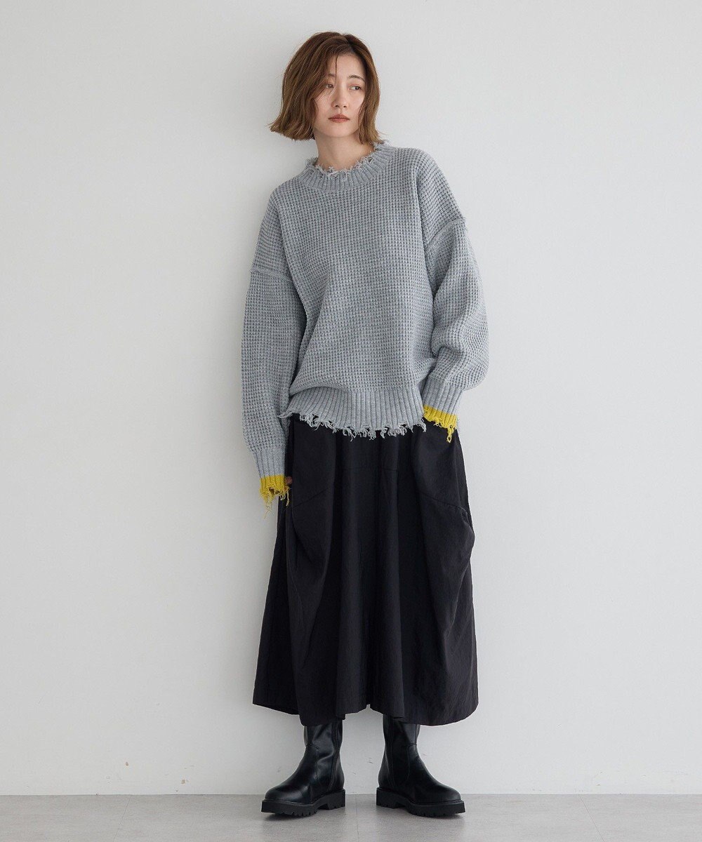 YECCA VECCA ダメージルーズニット 