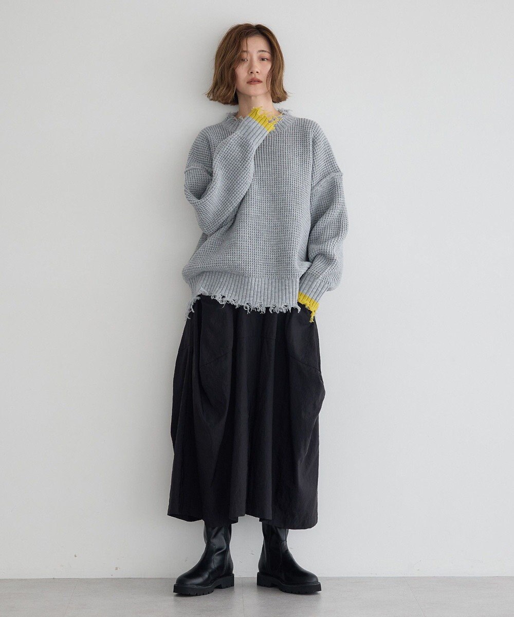 YECCA VECCA ダメージルーズニット 